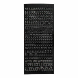 Stickers Kleine Letters Klein Zwart, 1 Vel