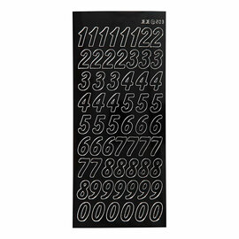 Stickers Grote Cijfers Zwart, 1 Vel