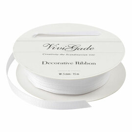 Decoratie Lint Wit, 15m