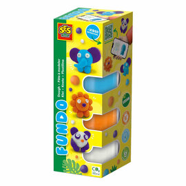 SES Fundo Klei - Wilde Dieren - 4 Kleipotjes