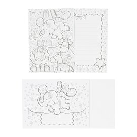 Kleur je eigen Uitnodigingskaarten met Envelop, 12st