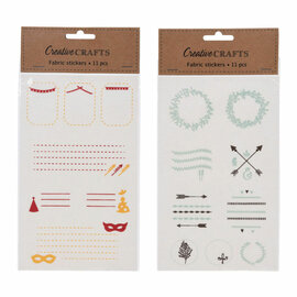 Textiel Stickers, 9st.