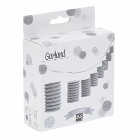 Zilveren Lampion Slinger, 3.5 meter