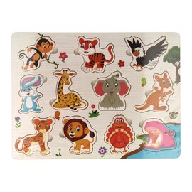 Houten Inlegpuzzel Dieren, 10st.