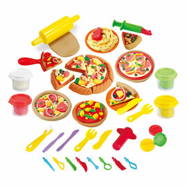 Playgo Mijn Eigen Pizzeria Kleiset - 4 Kleipotjes