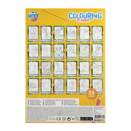 Kleuren op Nummer met 6 Kleurpotloden