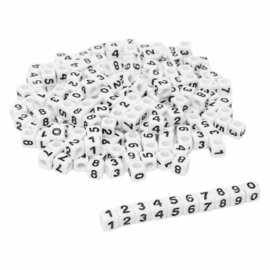 Colorations - Nummer Kralen, 7mm, 300st.