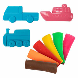 Sculptidough Kleiset met Mal in Emmer - 6 Kleuren Klei - 7dlg.