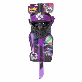 Ninja Lichtzwaard Licht en Geluid met Schietfunctie en Masker -  Paars