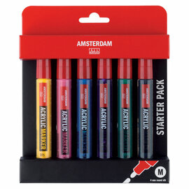Amsterdam Acryl Marker Basisset, 6dlg.