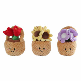 Take Me Home  Knuffel Plant Pluche - Bloemenmand, 18cm