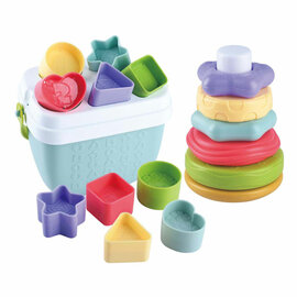 Playgo Biobased Vormenstoof en Stapel Speelgoed - 19dlg.