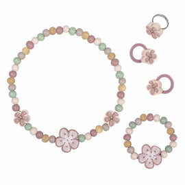 Little Dutch Houten Juwelenset Bloemen, 4dlg.