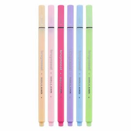Bruynzeel Fineliner Set Pastel 6 Kleuren