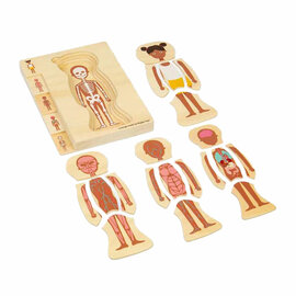 Bigjigs Houten Anatomiepuzzel - Meisje, 26st.
