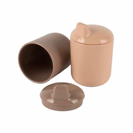 Dantoy Anti-knoei Drinkbekers Beige/Mokka, 2dlg.