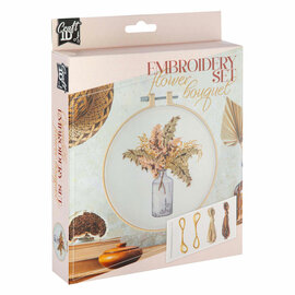 Borduurset Vaas met Bloemen