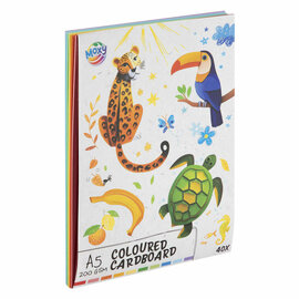 Gekleurd Karton A5, 40 Vellen 10 Kleuren