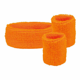 Zweetbanden Neon Oranje, 3st.