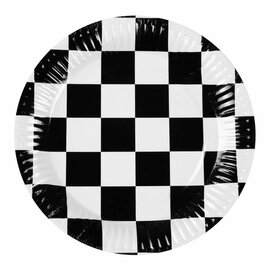 Papieren Borden Race 23cm, 10st.
