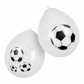 Latex Ballonnen Voetbal 25cm, 6st.