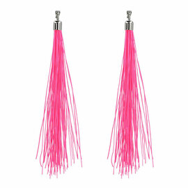Oorbellen Festival Neon Roze, 20cm