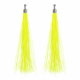 Oorbellen Festival Neon Geel, 20cm