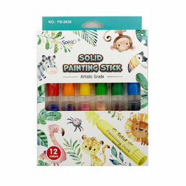 Dubbelzijdige Verfsticks 12 kleuren, 6st.