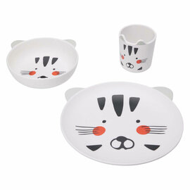 Kinder Serviesset Melamine - Kat, 3dlg.