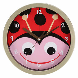 Kinder Wandklok Lieveheerstbeestje, 20cm
