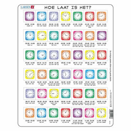 Larsen Legpuzzel Leren Klok Kijken - Hoe laat is het, 42st.