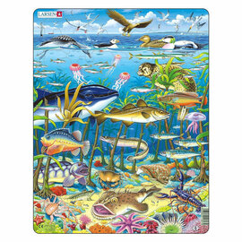 Larsen Legpuzzel Dieren - Zeedieren in de Noord-Atlantische Oceaan, 60st.