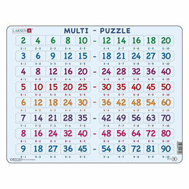 Larsen Legpuzzel Leren Rekenen - Tafels, 80st.