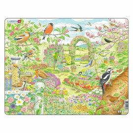 Larsen Legpuzzel Dieren - Tuinvogels en Bloemen, 60st.