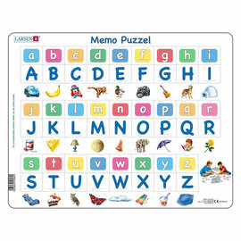 Larsen Memopuzzel Leren Lezen  - Het Alfabet met Afbeeldingen, 52st.