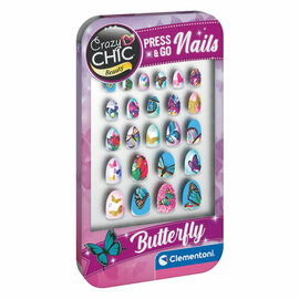 Clementoni Crazy Chic Press & Go Nagels - Vlinders