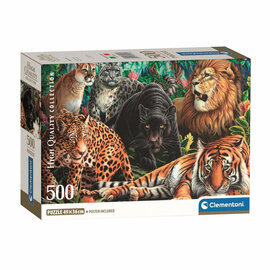 Clementoni Legpuzzel Wild Cats, 500st.