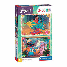 Clementoni Legpuzzel Stitch, 2x60st.