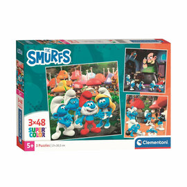 Clementoni Legpuzzel Square Smurfs, 3x48st.