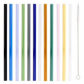 Alpina Herbruikbare Glazen Rietjes, 12st.