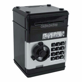 Geldkluis met Geheime Code Zwart, 19,5cm