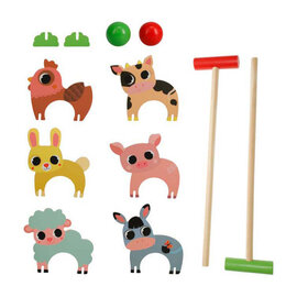 Houten Boerderij Dieren Croquetspel