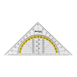 Geodriehoek Westcott 140mm transparant