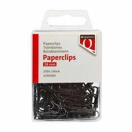 Paperclip 28mm Zwart, 100st.