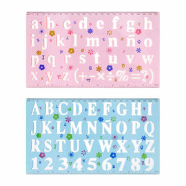 Plastic Tekensjabloon Cijfers & Letters