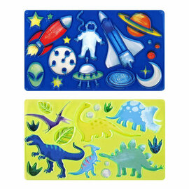 Tekensjabloon Dinosaurussen, Kosmos