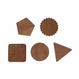 Houten Magneten 3cm, 5st.