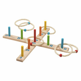Goki Houten Ringwerp Spel, 6 Ringen
