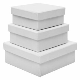 Colorations - Papier-mache Dozen Vierkant, 3st.