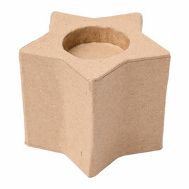 Colorations - Papier-mache Theelichthouders - Ster, 6st.